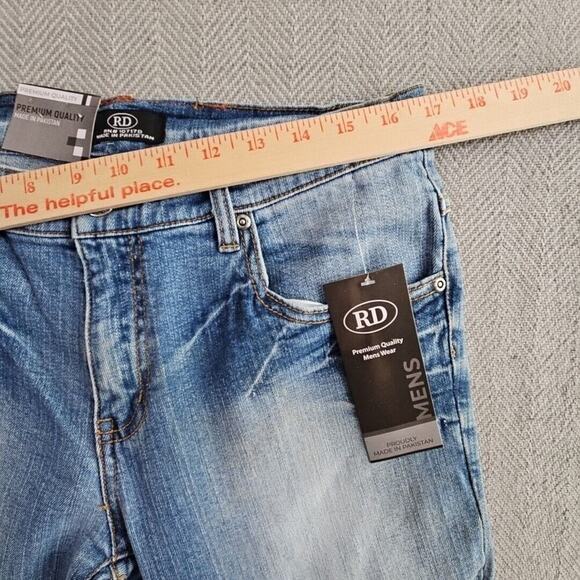 RD Jeans Men's Size W34 L32 Blue Boot Cut Premium Denim Pocket Embroidery - Picture 3 of 12